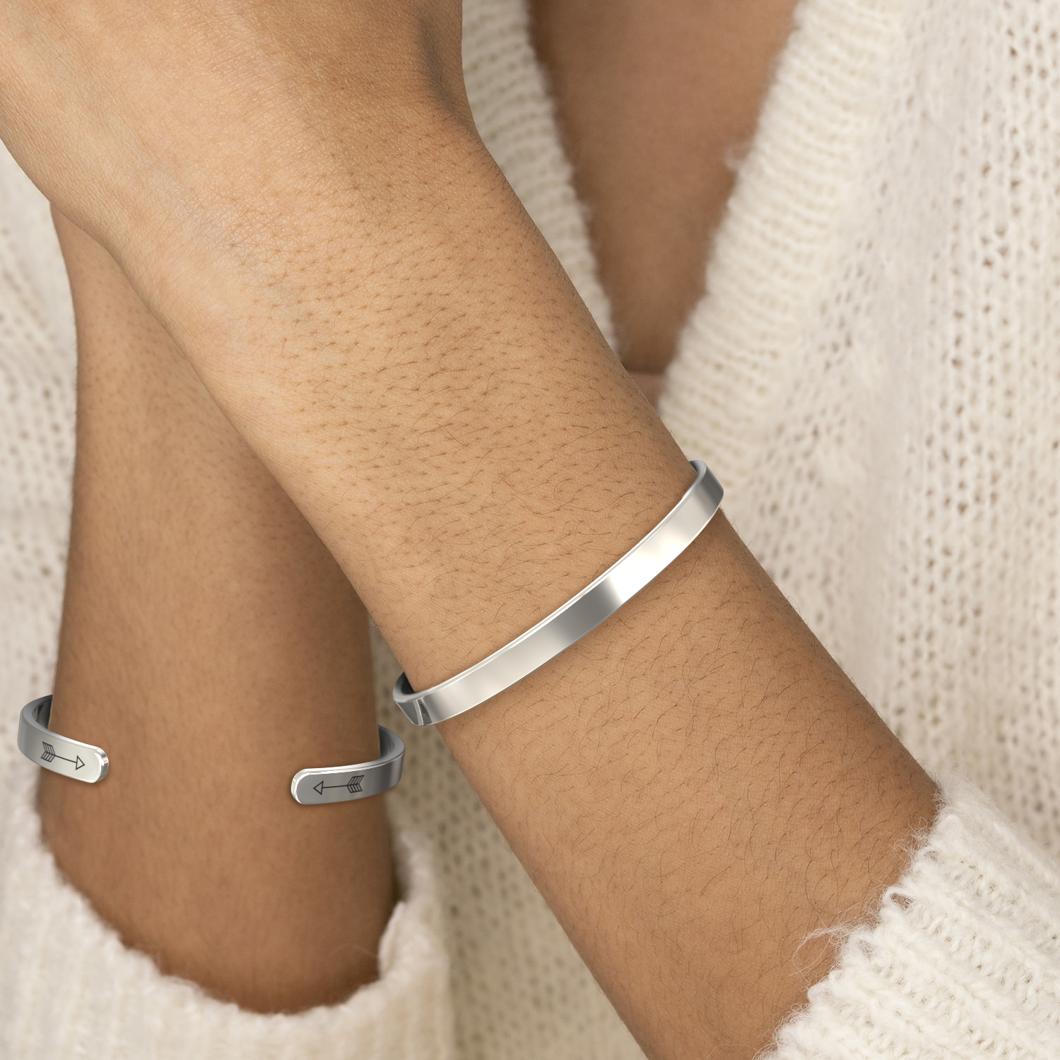 Not Sisters By Blood But Sisters By Heart Cuff Bracelet